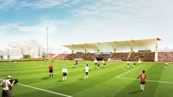 Artist's impression of Dr. Mark and Cindy Lynn Stadium. Photo courtesy of University of Louisville.